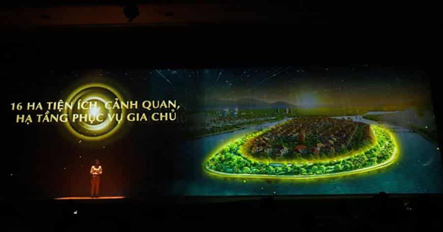 Sun Property sử dụng công nghệ Hologram (công nghệ trình chiếu hình ảnh 3D) để giới thiệu dự án.